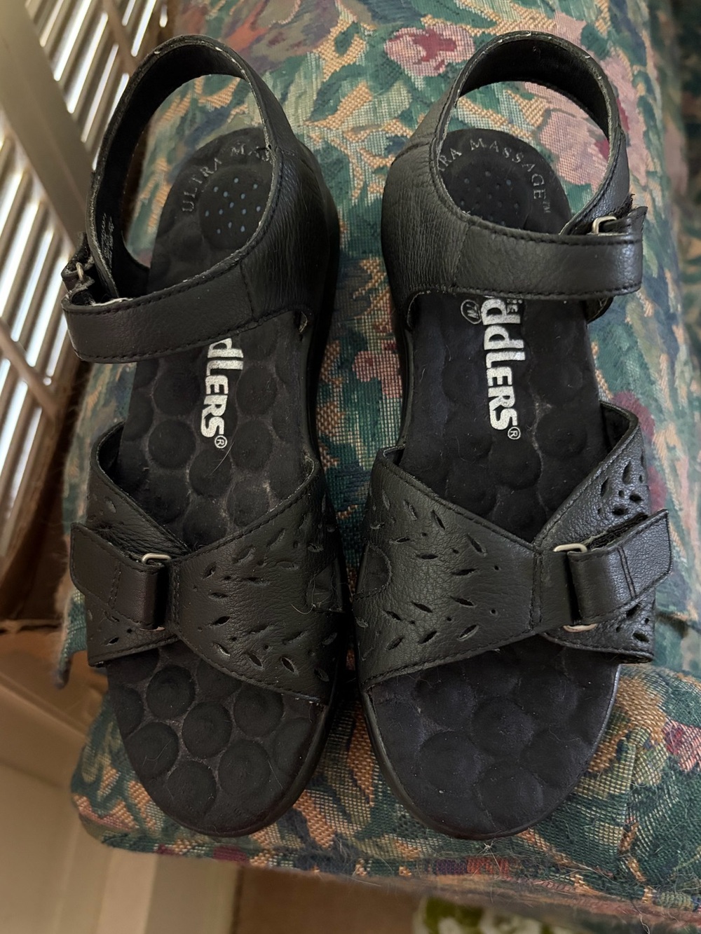 Black Women's Adjustable Sandals